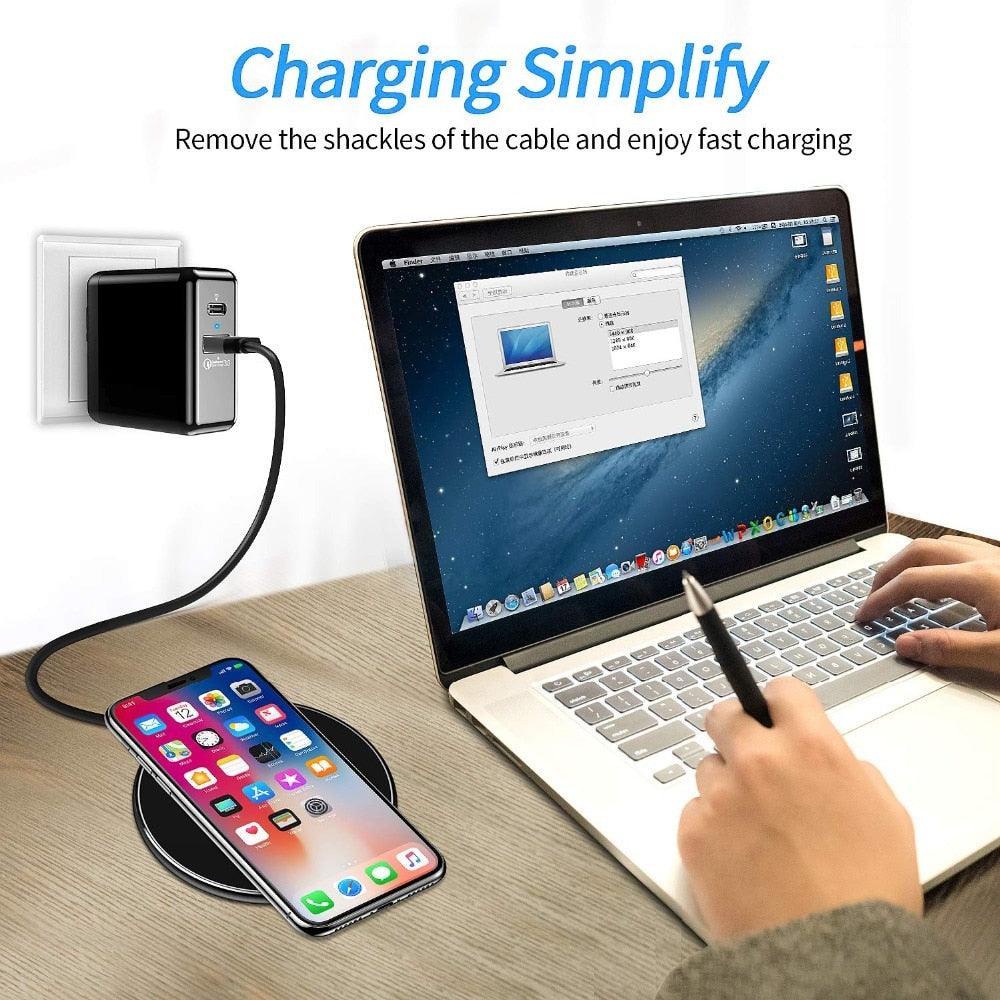 Maliben | 30w Fast Wireless Charging Pad | Premium Usb C Charging Cable Magsafe Charger For Apple Iphone, Samsung & Android - Fast Wireless Charging Pad