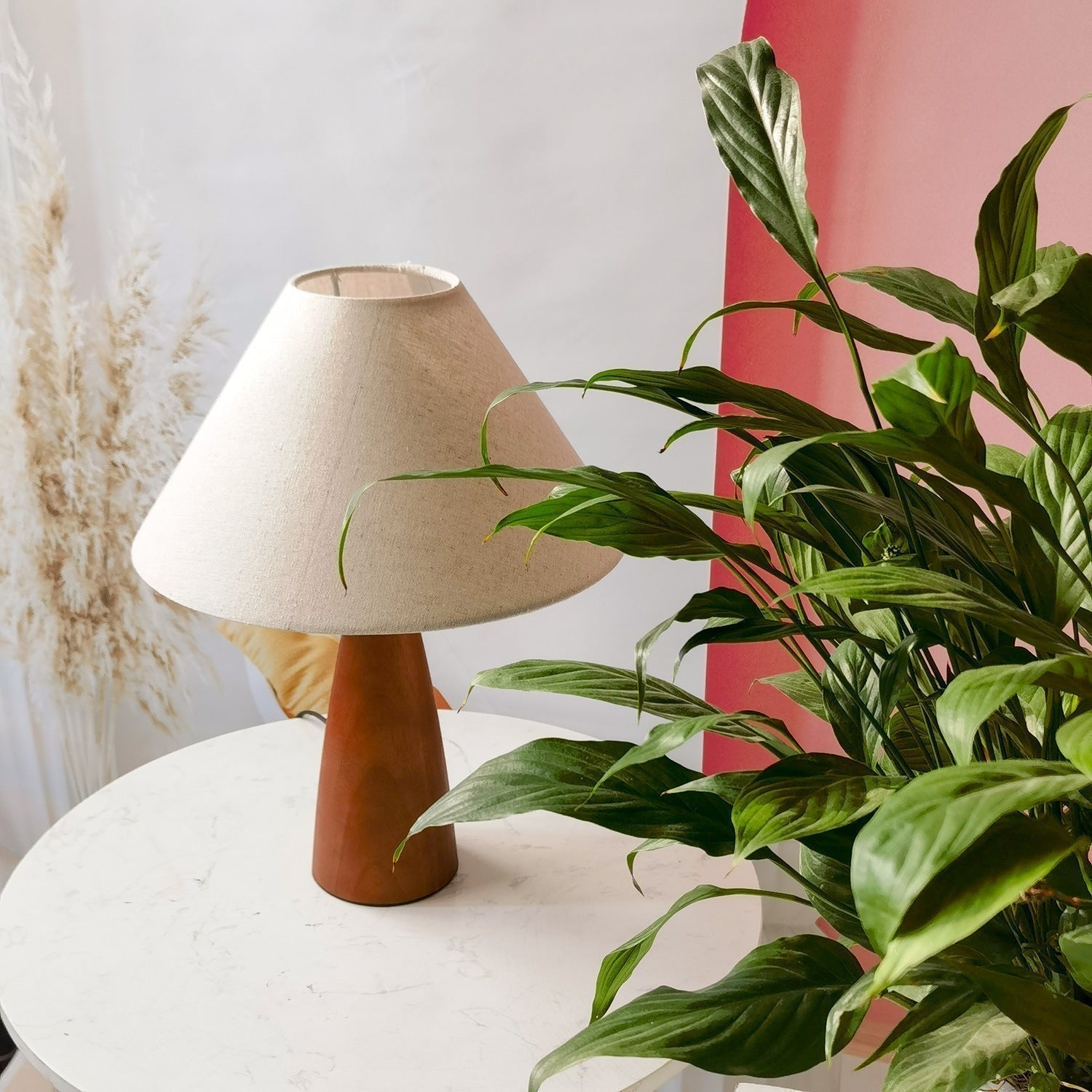Maliben | Heritageglow Lamp – Classic Wooden Table Lamp