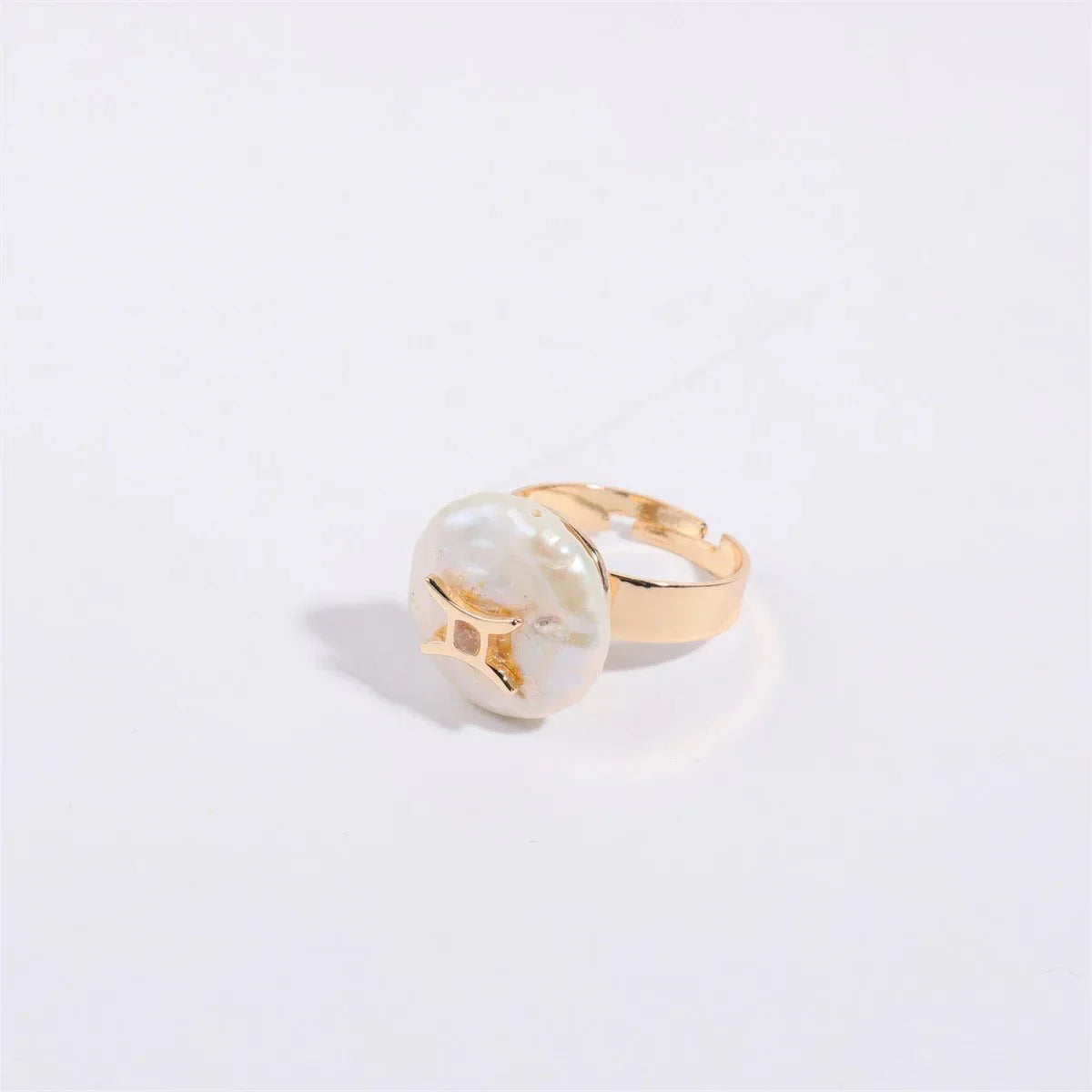 Maliben | Zodiac Sign Large Pearl Statement Ring