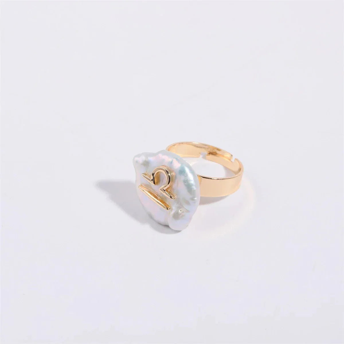 Maliben | Zodiac Sign Large Pearl Statement Ring